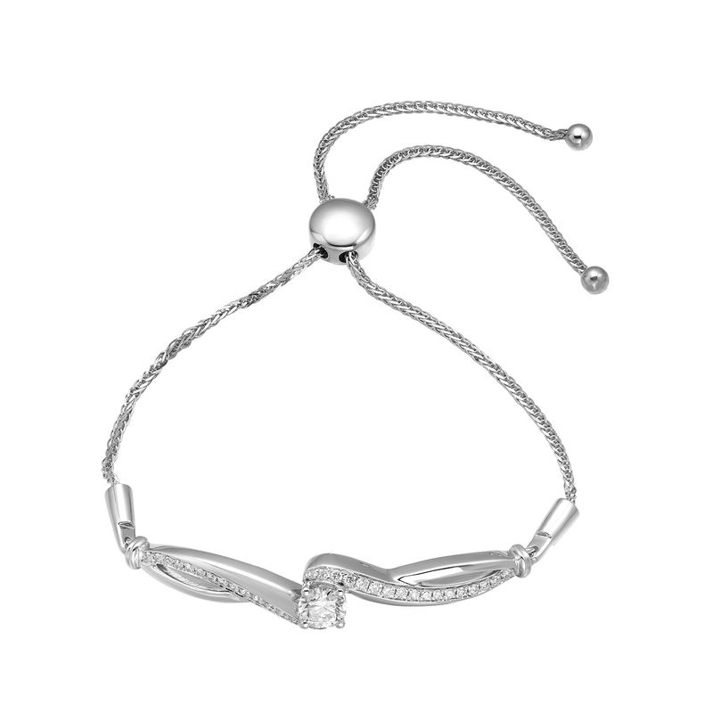 14K White Gold Natural Diamond  Bracelet MZ9209