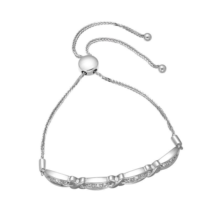 14K White Gold Natural Diamond  Bracelet MZ9204