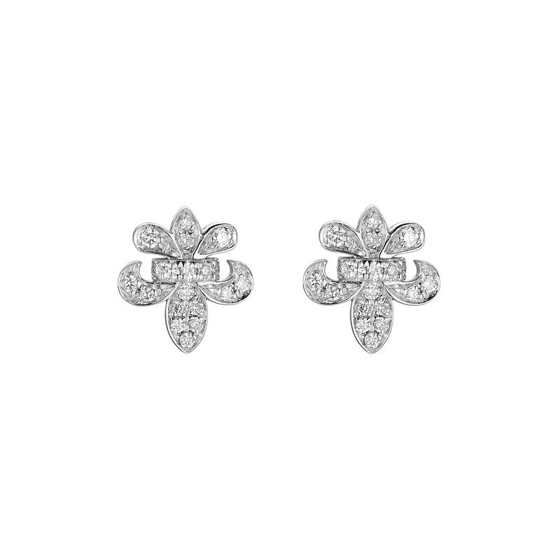 14K White Gold Natural Diamond  Stud Earrings Natural Diamond MZ9788
