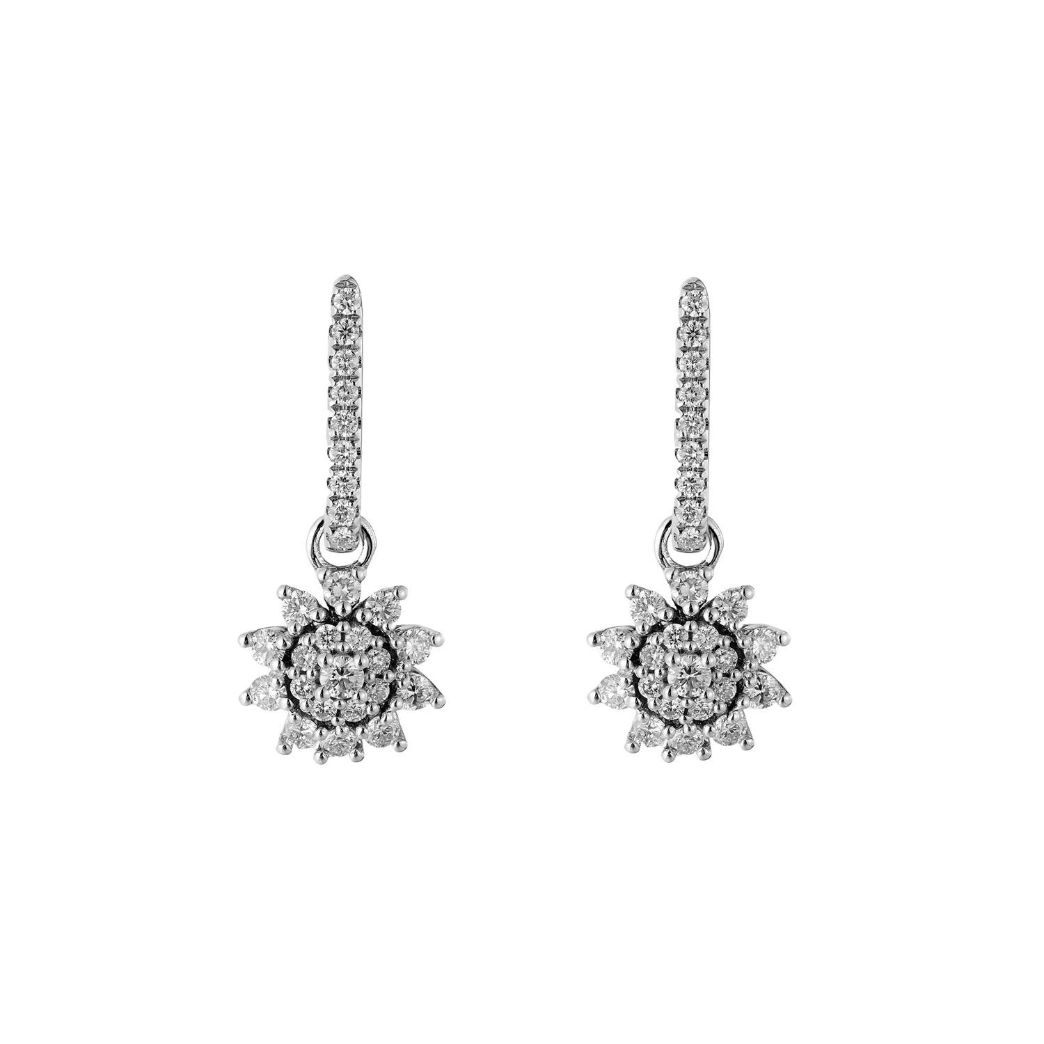 14K White Gold Natural Diamond  Earring MZ61750