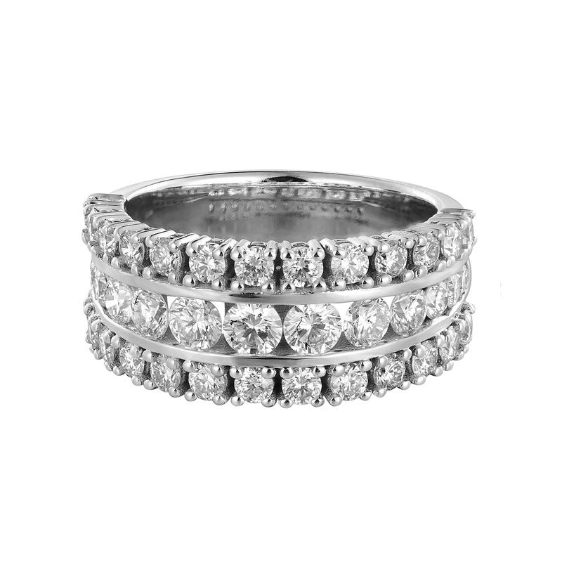 14K White Gold Natural Diamond  Wedding Band MZ72981