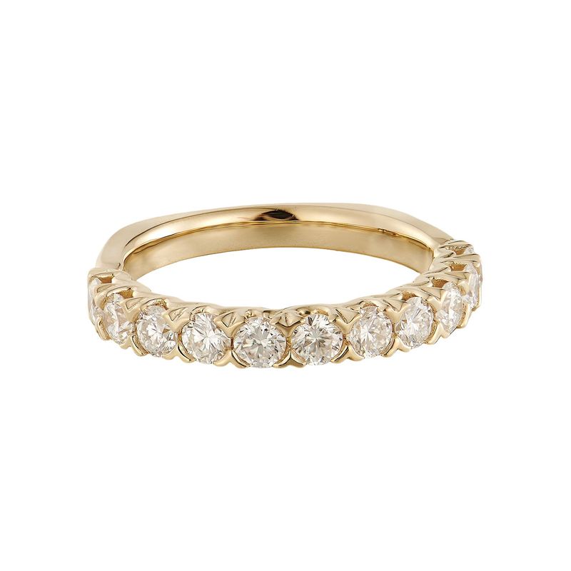 14K Yellow Gold Round Natural Diamond  Wedding Band MZ72945