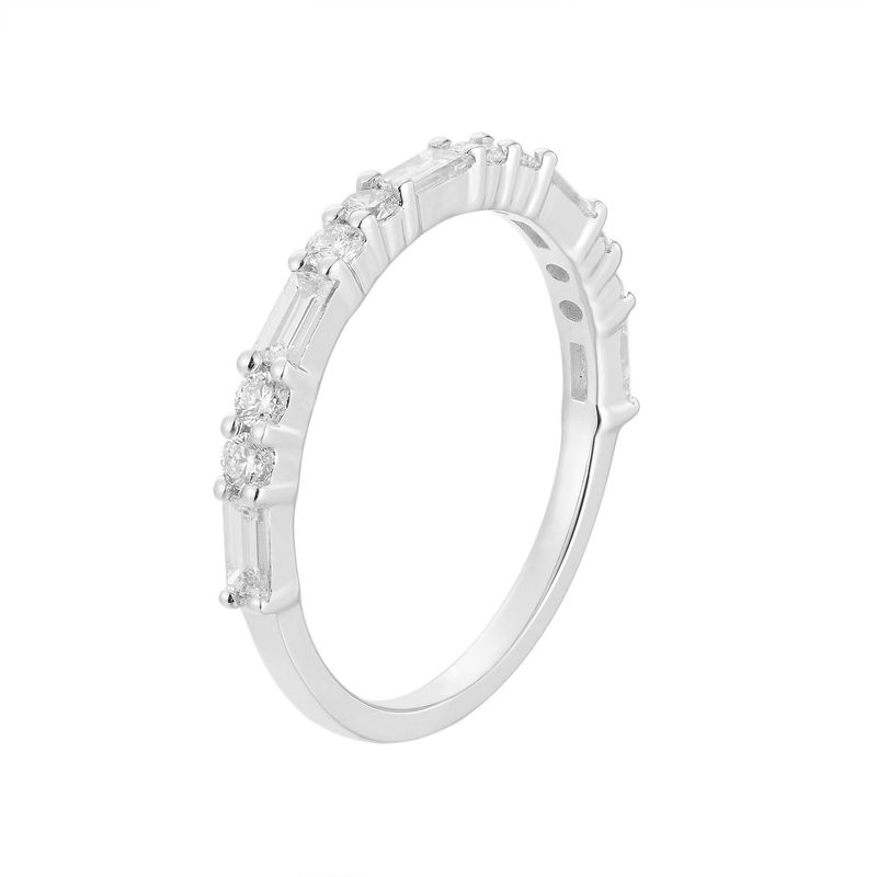 14K White/Yellow Gold Natural Diamond  Wedding Band GZ00040