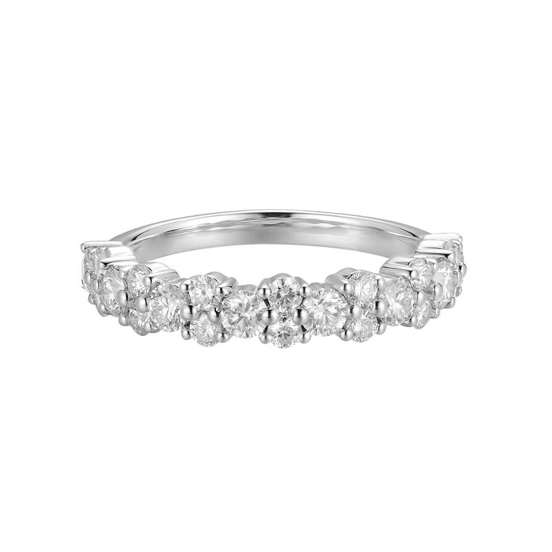 14K White/Yellow Gold Round Natural Diamond  Wedding Band MZ5111