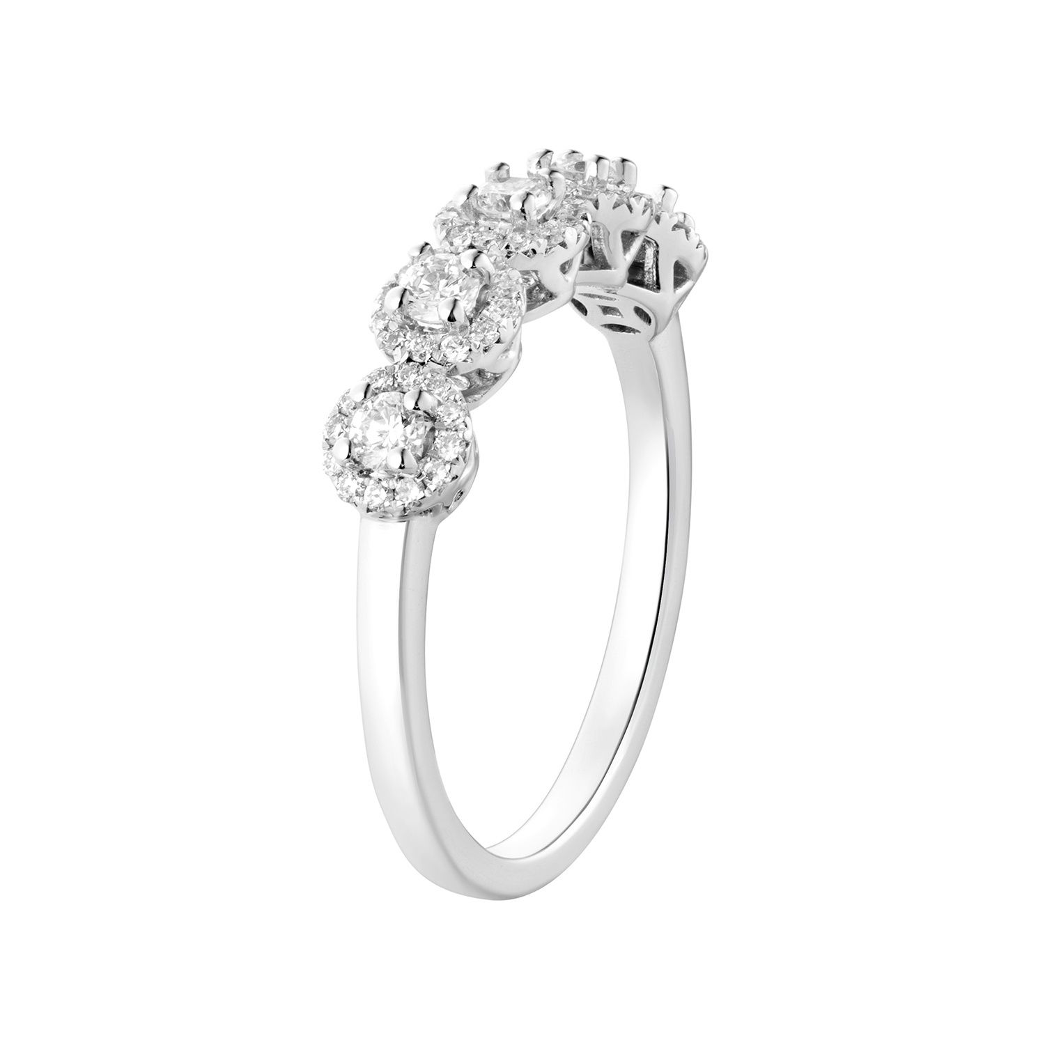 14K White Gold Round Natural Diamond  Wedding Band MZ6619