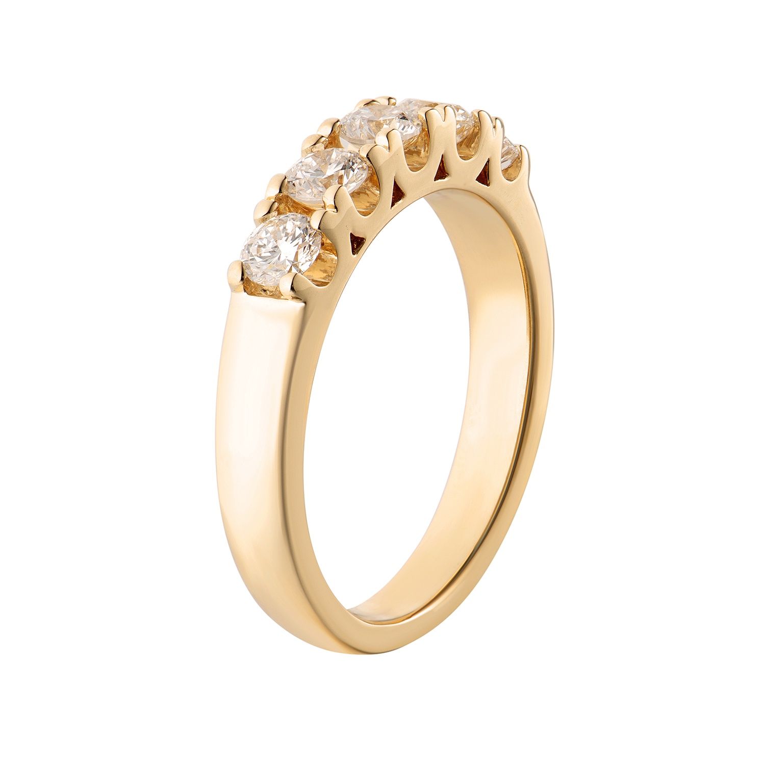 14K Yellow Gold Round Natural Diamond  Wedding Band MZ6749 Natural Diamond