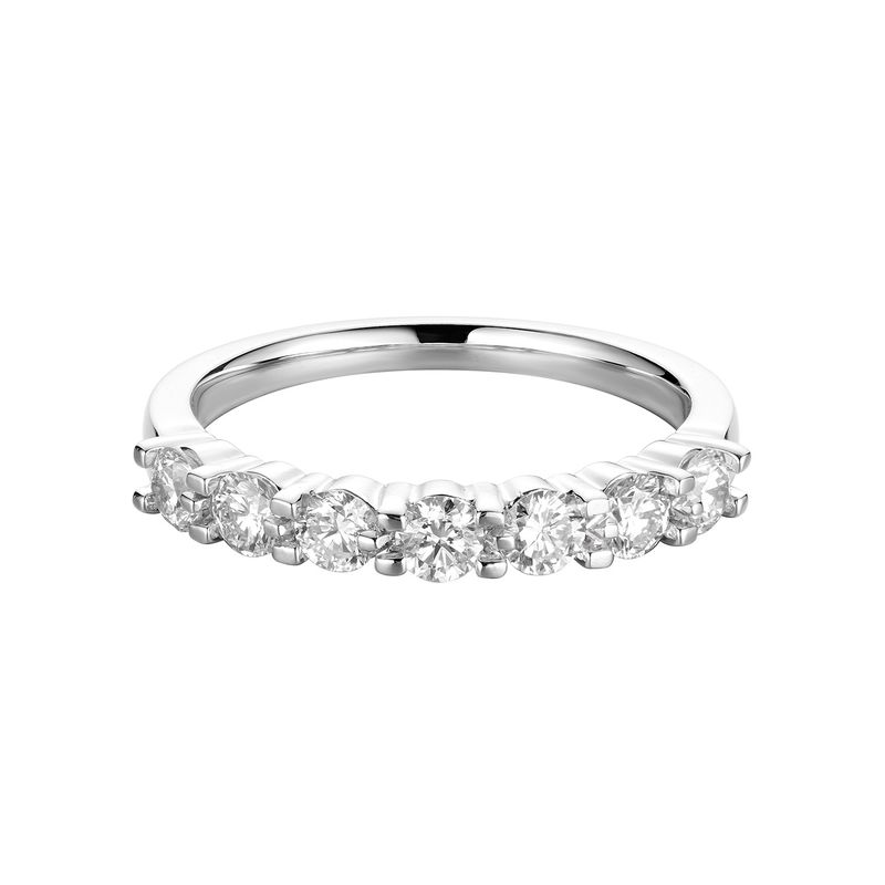 14K White Gold Round Natural Diamond  Anniversary Wedding Band MZ7357