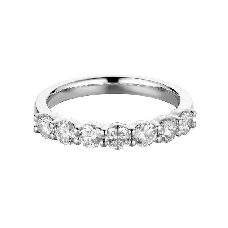 14K White Gold Natural Diamond  Anniversary Wedding Band MZ7328