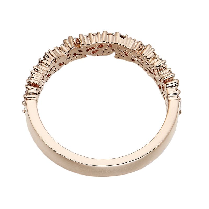 14K Rose Gold Natural Diamond  Wedding Band MZ9177 Natural Diamond