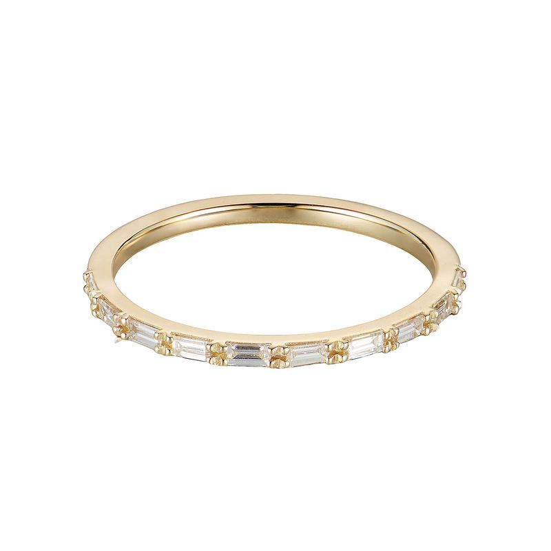 14K Rose/Yellow Gold Baguette Natural Diamond  Wedding Band MZ7763