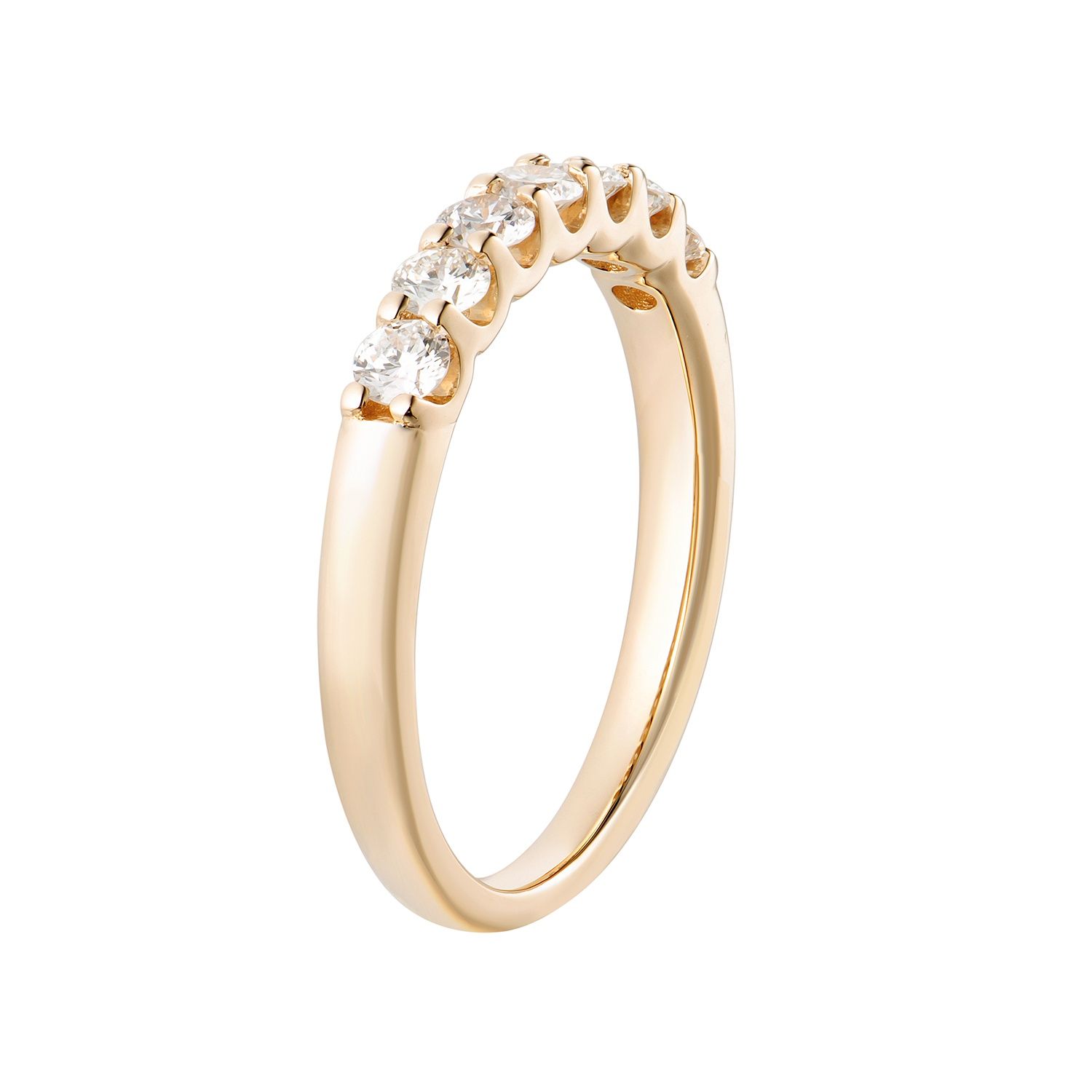 14K Yellow Gold Round Natural Diamond  Wedding Band MZ7291