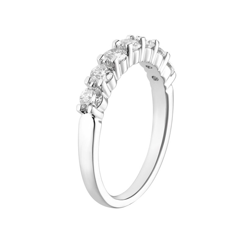 14K White Gold Round Natural Diamond  Anniversary Wedding Band MZ7357