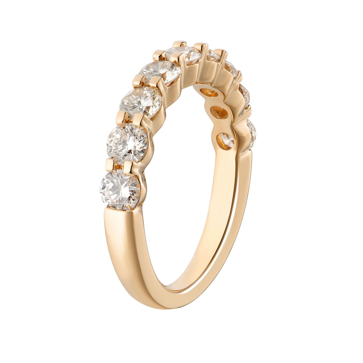 14K Yellow Gold Round Natural Diamond  Wedding Band MZ7350