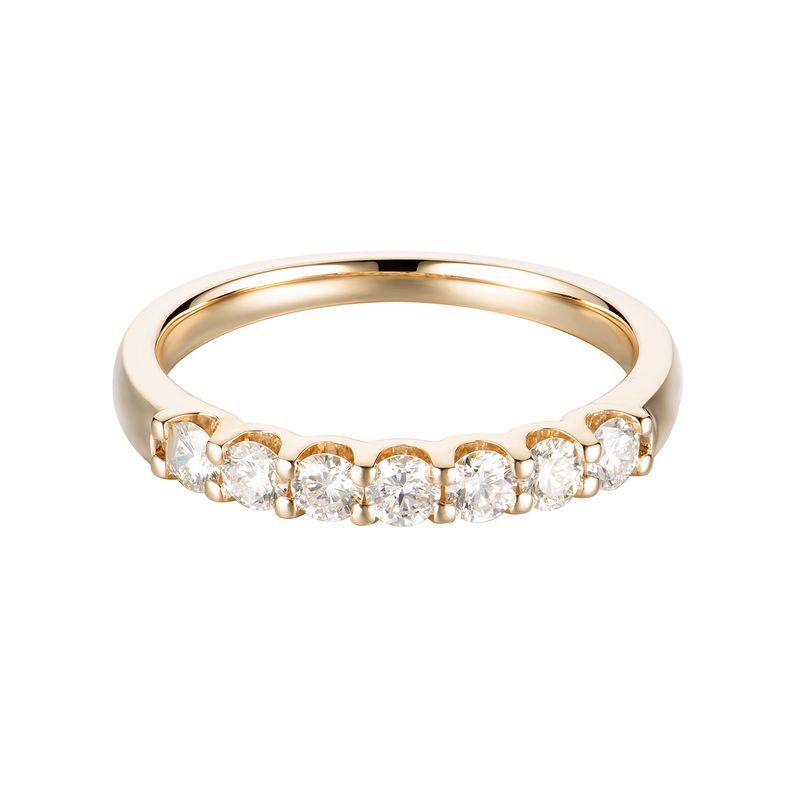 14K Yellow Gold Round Natural Diamond  Wedding Band MZ7291