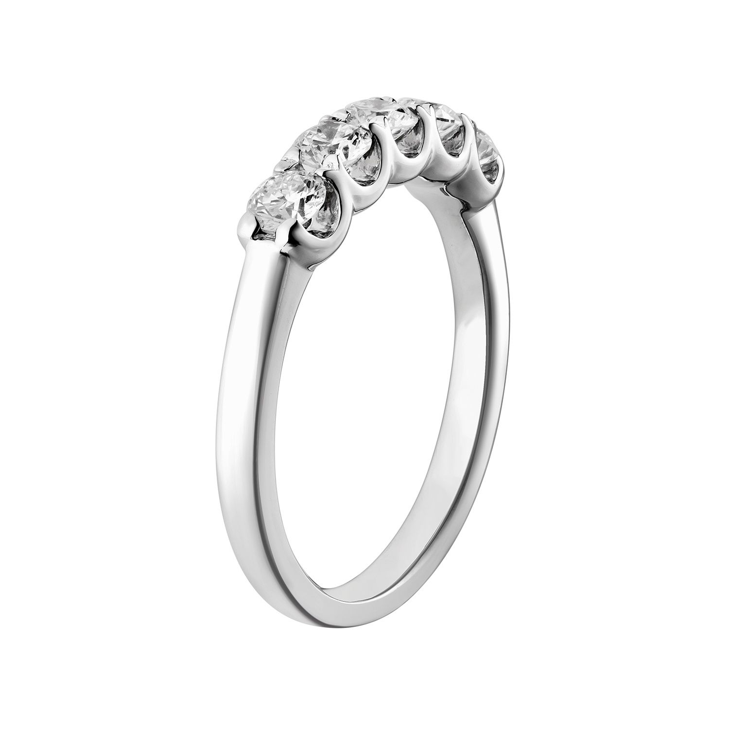 14K White Gold Round Natural Diamond  Wedding Band MZ7318