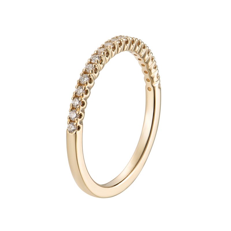 14K White Gold Round Natural Diamond  Wedding Band MZ9468