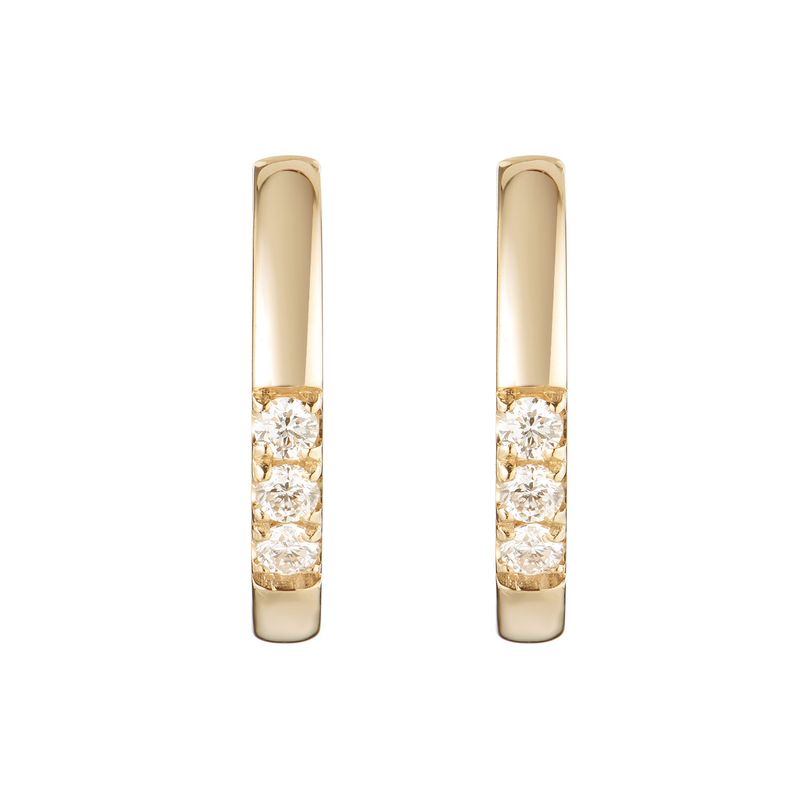 14K Yellow Gold Natural Diamond  Earring MZ6912