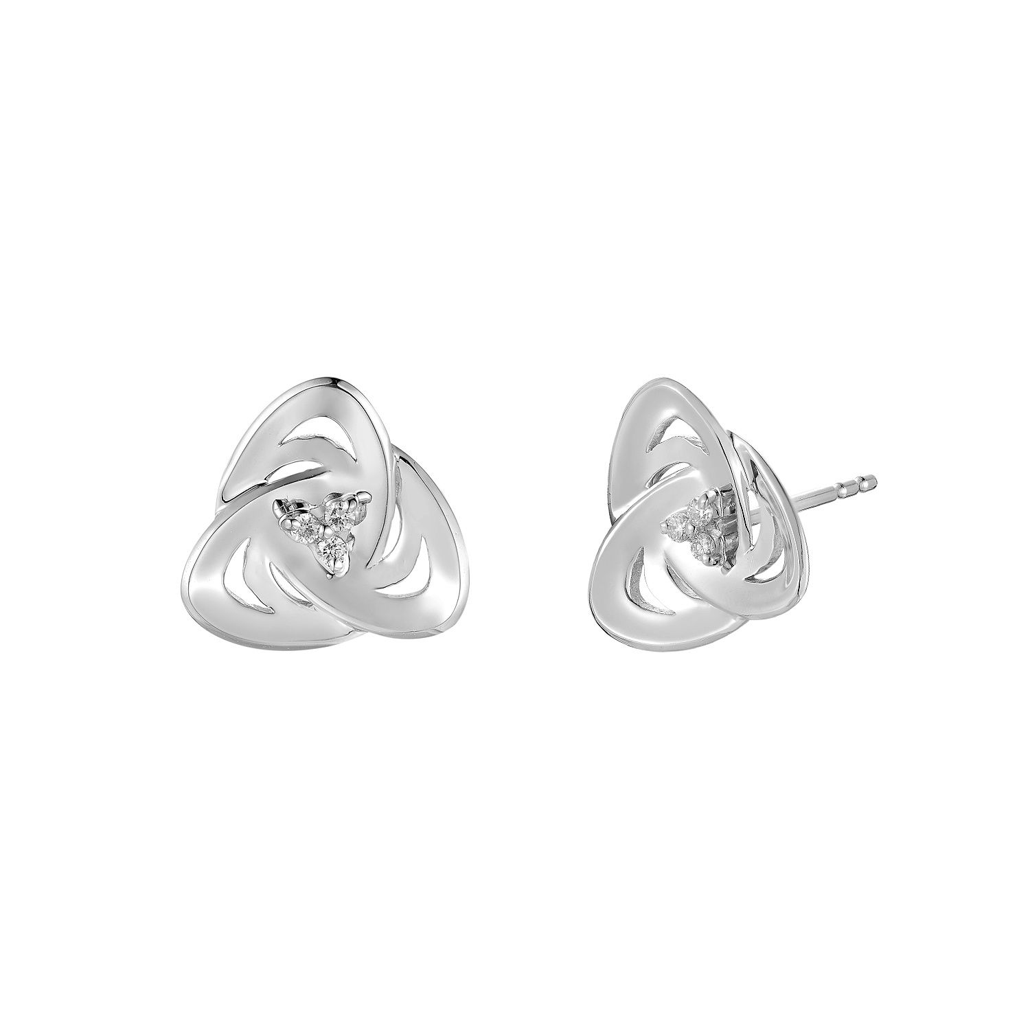 14K White/Yellow Gold Natural Diamond  Stud Earrings MZ71915, Colour: White