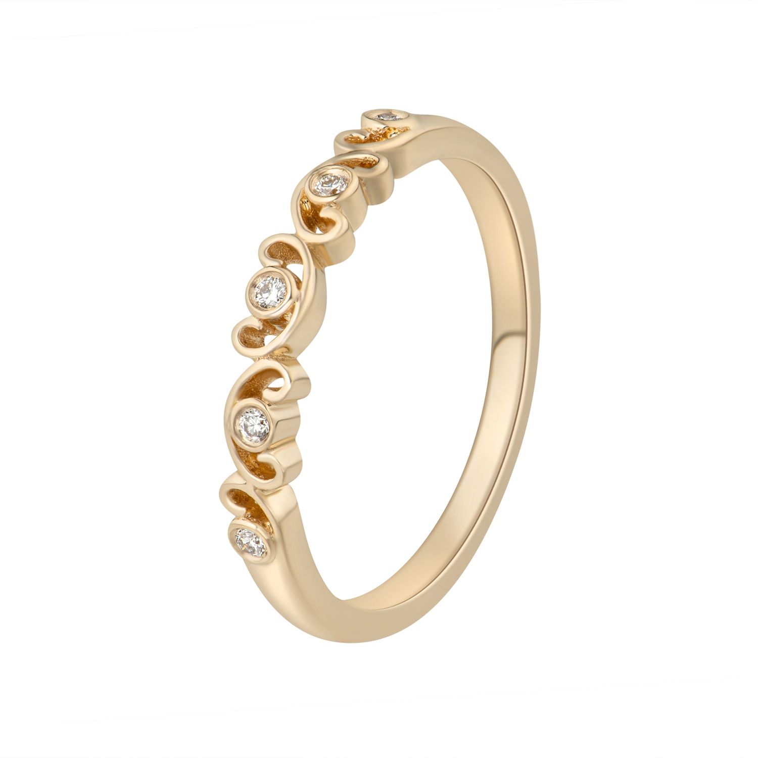 14K Yellow Gold Natural Diamond  Wedding Band MZ5240