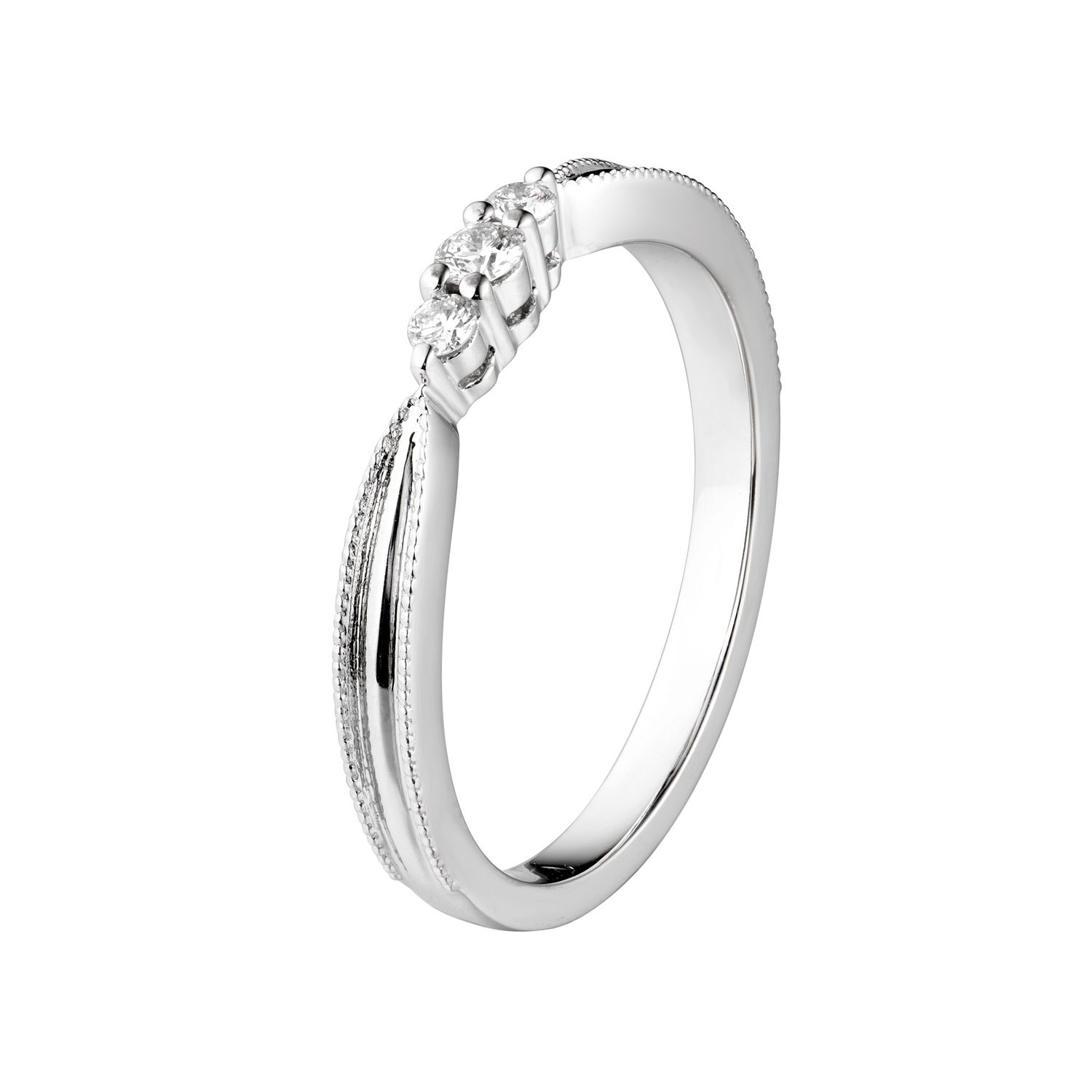 14K White Gold Anniversary Natural Diamond Wedding BandMZ5326