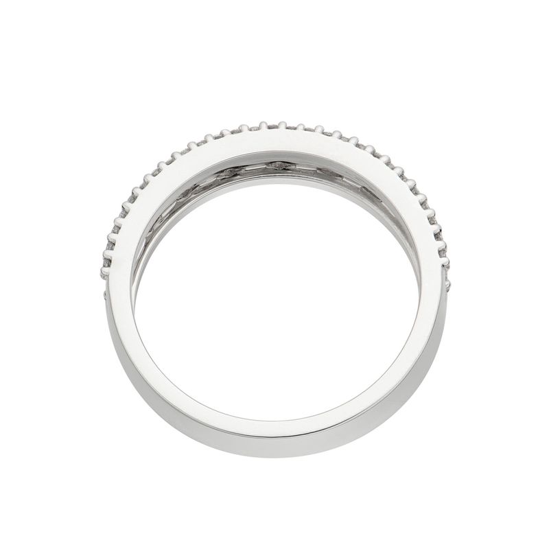 14K White Gold Natural Diamond  Wedding Band MZ5298