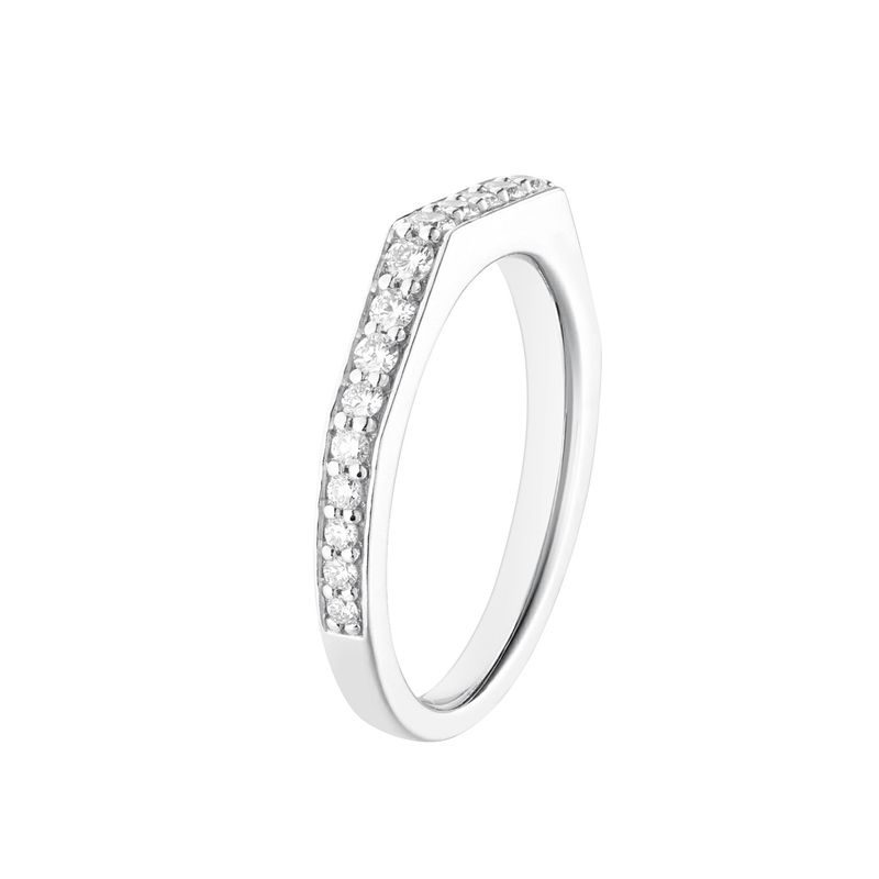 14K White Gold Round Natural Diamond Anniversary Wedding Band MZ5713