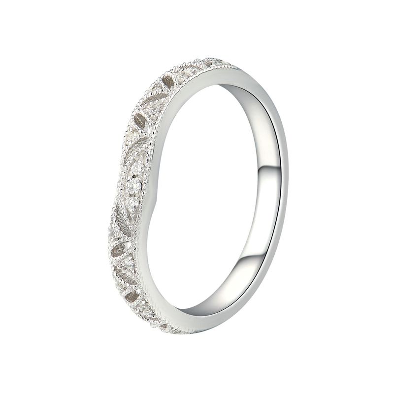 14K White Gold Natural Diamond  Band Natural Diamond MZ6134