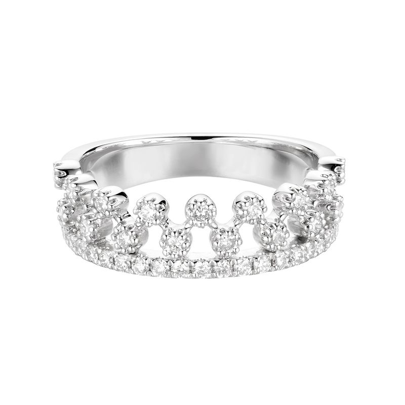 14K White Gold Natural Diamond  Wedding Band MZ6591