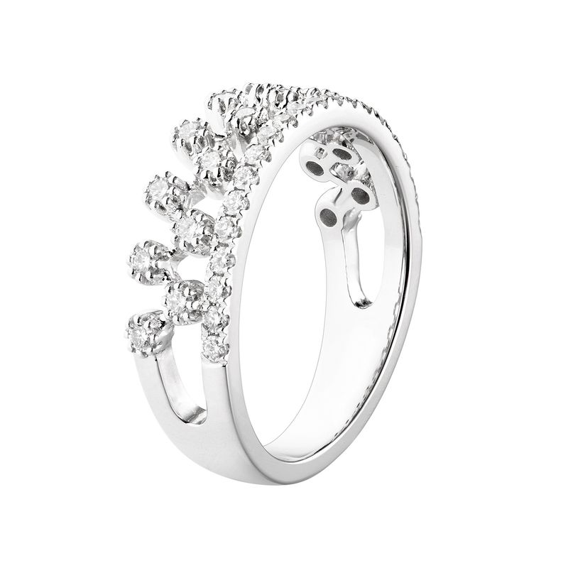 14K White Gold Natural Diamond  Wedding Band MZ6591