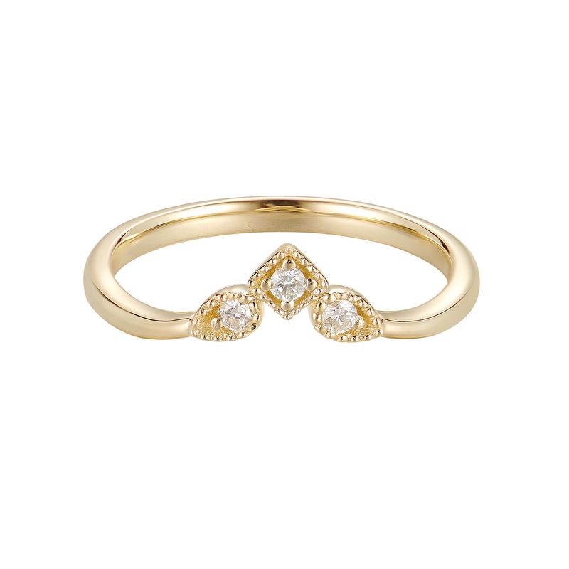 14K White/Yellow Gold Natural Diamond  Wedding Band MZ1730