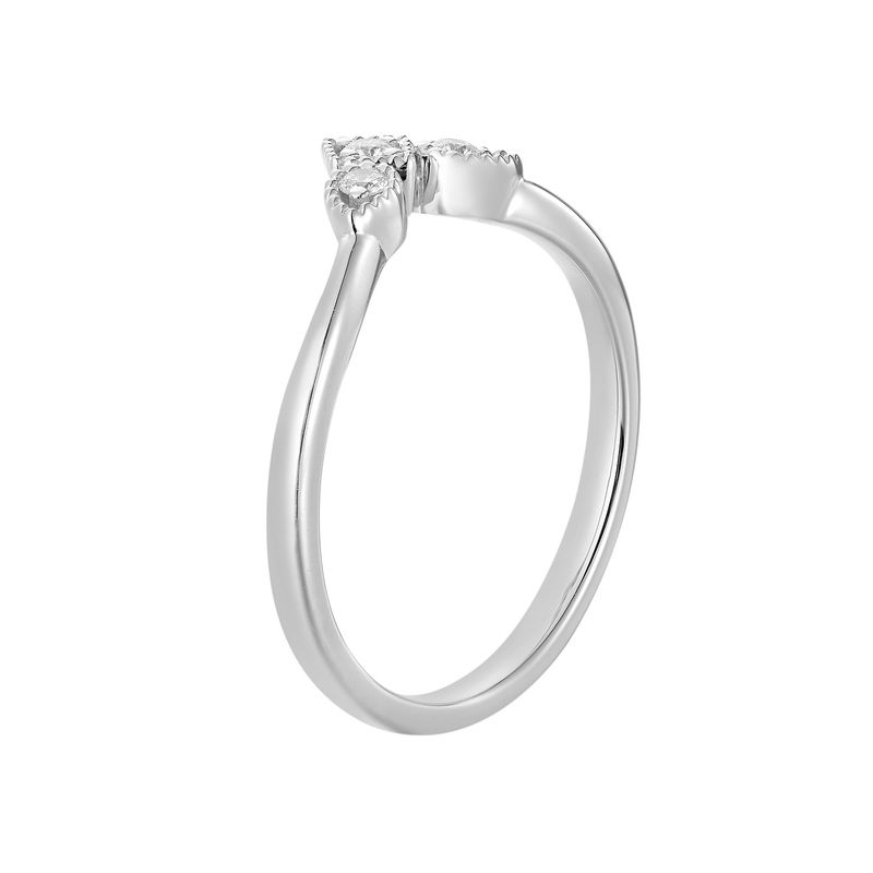 14K White/Yellow Gold Natural Diamond  Wedding Band MZ1730
