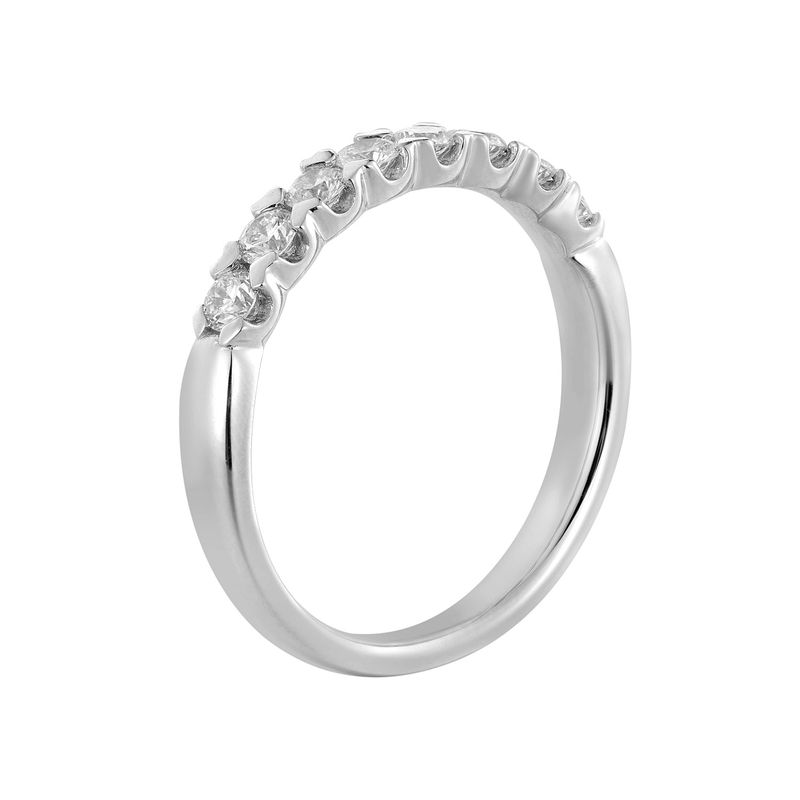 14K White/Yellow Gold Round Natural Diamond  Wedding Band MZ7058