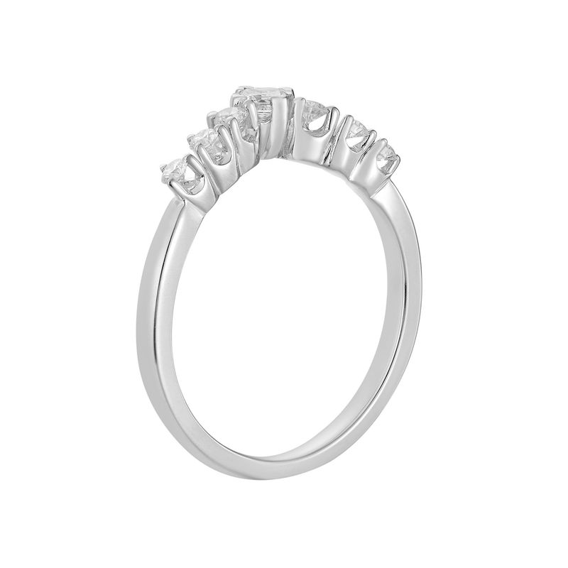 14K White/Yellow Gold  Natural Diamond  Curved Band GP288