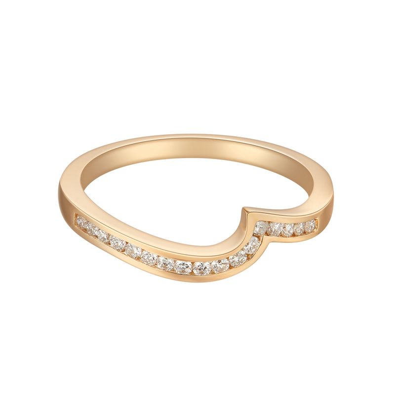 14K Yellow Gold Round Natural Diamond  Tension Setting Wedding Band MZ5199