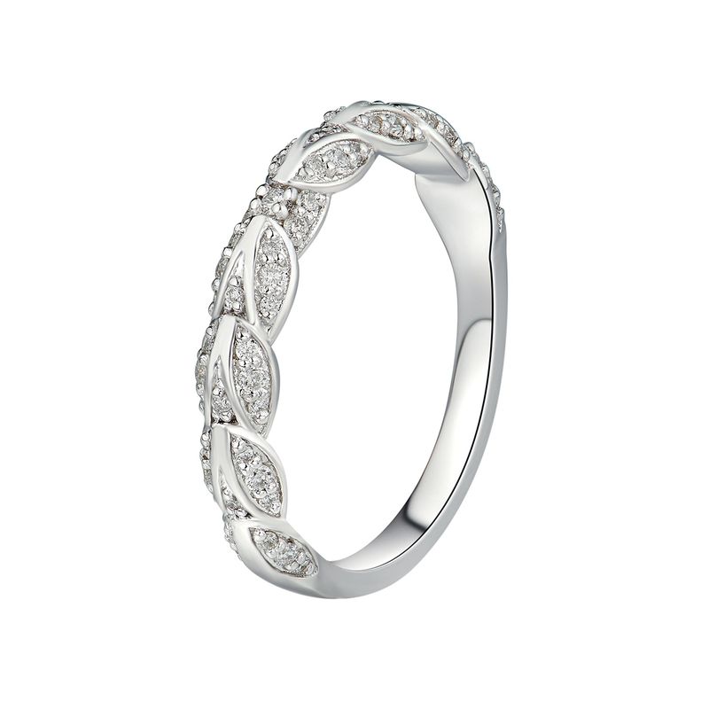 14K White Gold Natural Diamond  Wedding Band MZ5190