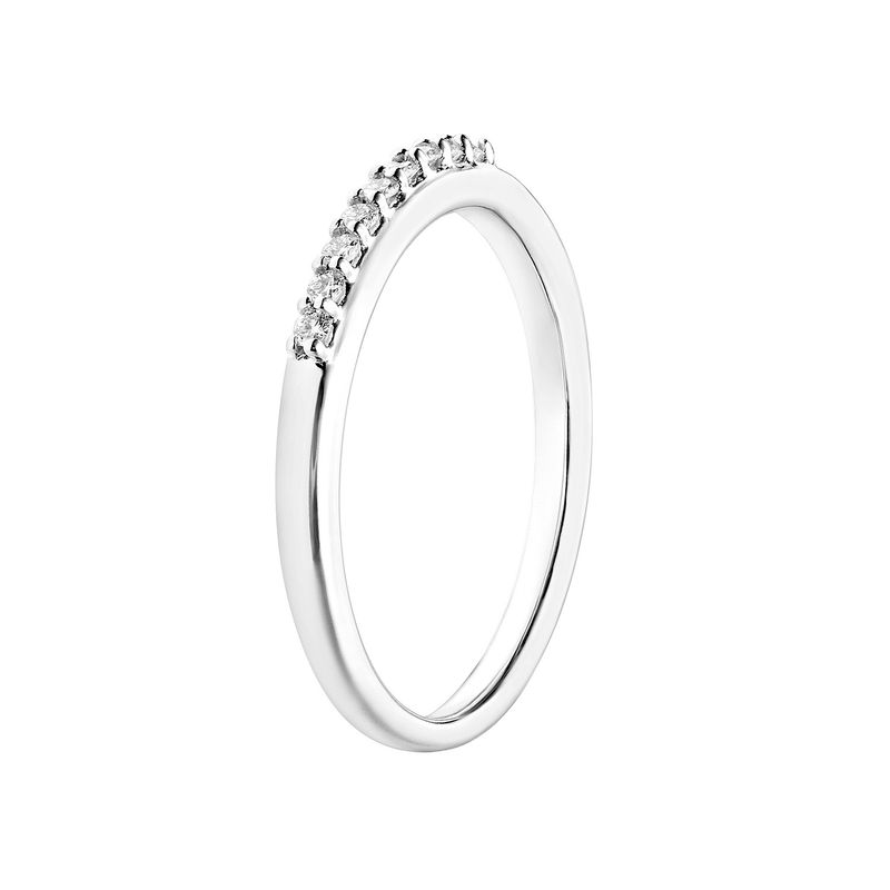 14K White Gold Round Natural Diamond  Anniversary Wedding Band MZ5661