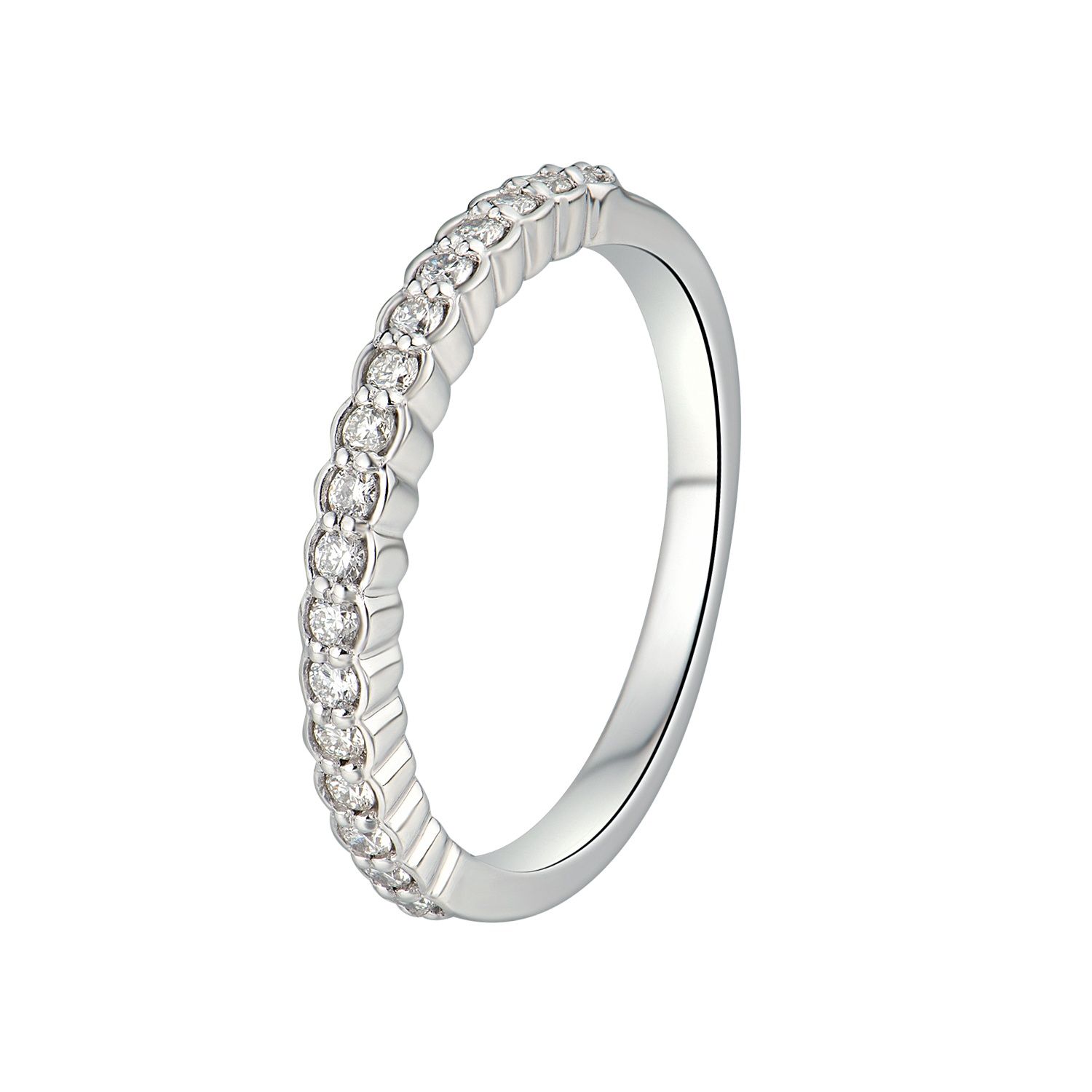 14K White Gold Natural Diamond  Wedding Band MZ5232