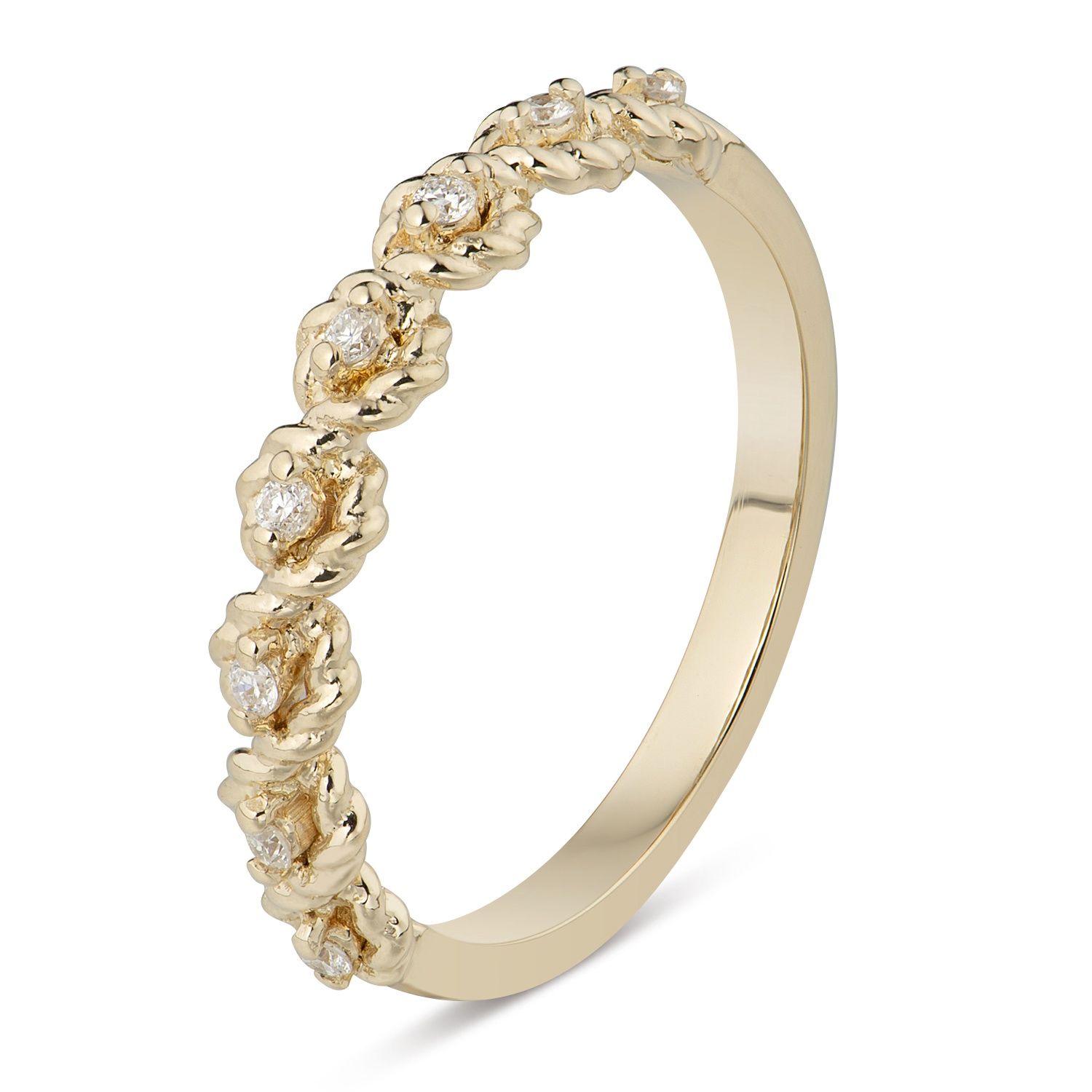 14K Yellow Gold Natural Diamond Wedding  Band MZ6153