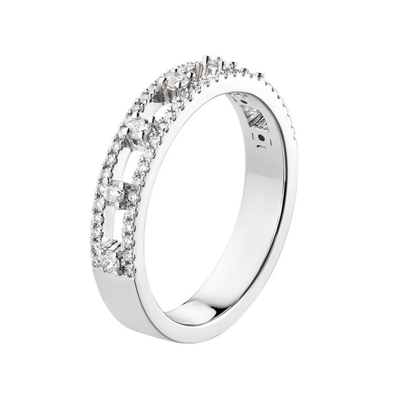 14K White Gold Natural Diamond  Wedding Band MZ6466