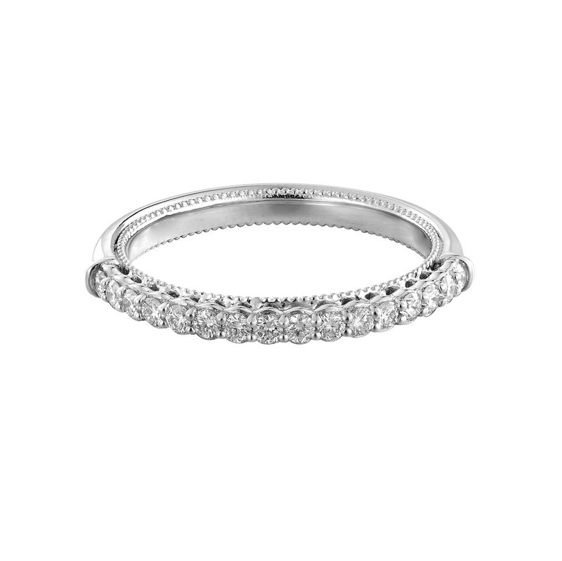 14K White/Yellow Gold Natural Diamond  Wedding Band MZ6766