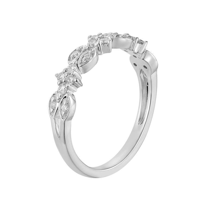 14K White/  Yellow Gold Natural Diamond  Wedding Band MZ6162