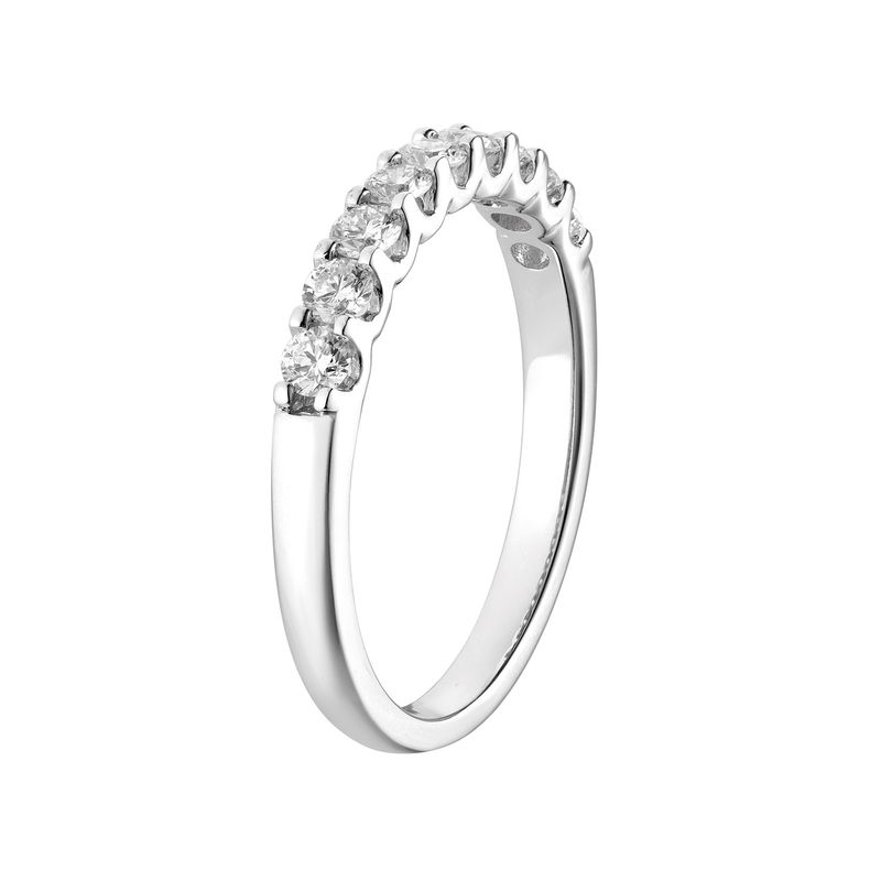 14K White Gold Round Natural Diamond  Anniversary Wedding Band MZ6688