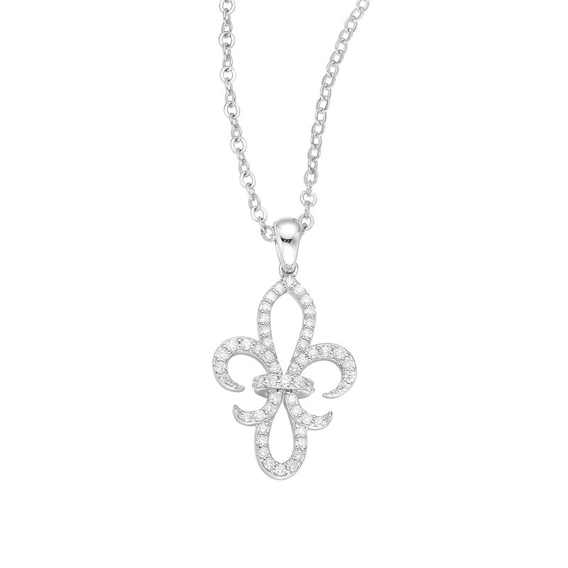 14K White Gold Natural Diamond  Pendant  MZ9779 Natural Diamond