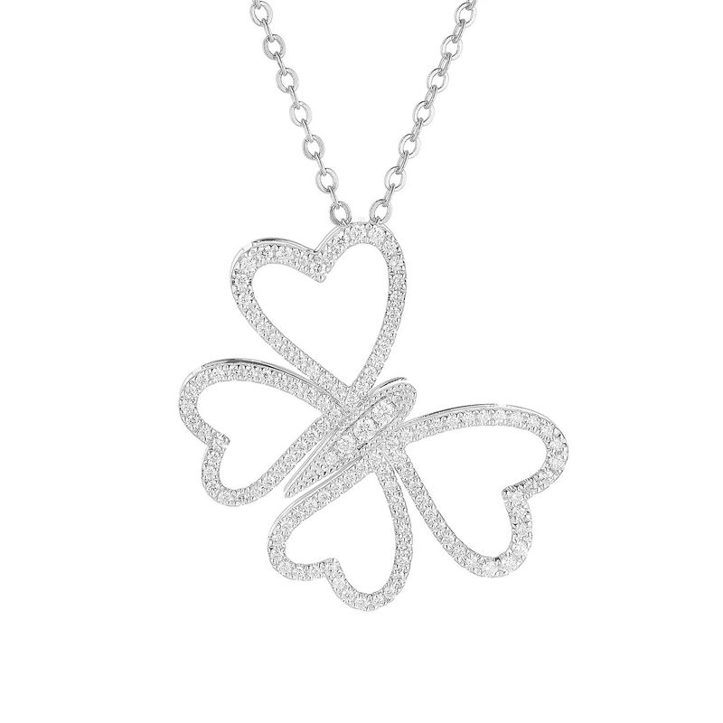 14K White Gold Natural Diamond  Pendant MZ9754 Natural Diamond