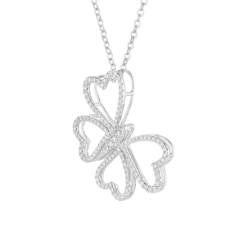 14K White Gold Natural Diamond  Pendant MZ9754 Natural Diamond