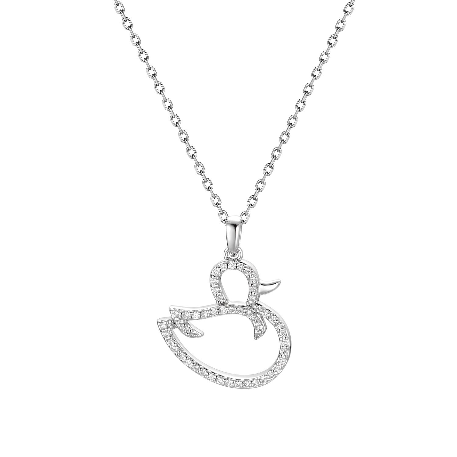14K White Gold Natural Diamond  Pendant MZ7943 Natural Diamond