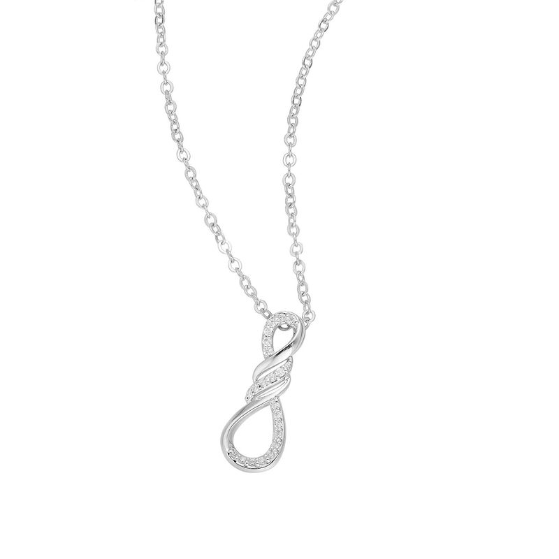 14K White Gold Natural Diamond  Pendant MZ7734 Natural Diamond