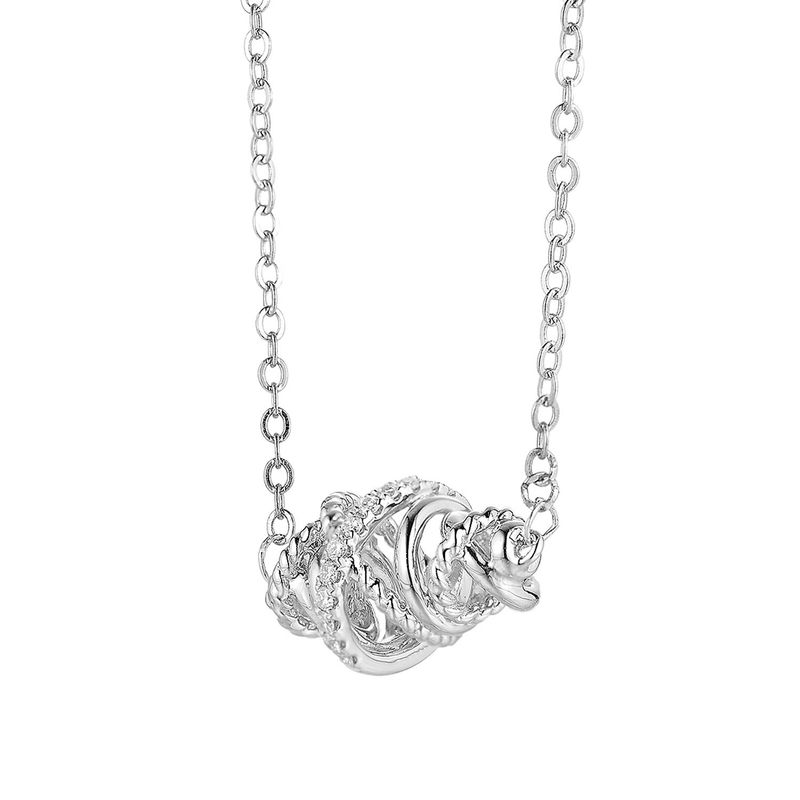 14K White Gold Round Natural Diamond  Pendant  MZ71262 Natural Diamond
