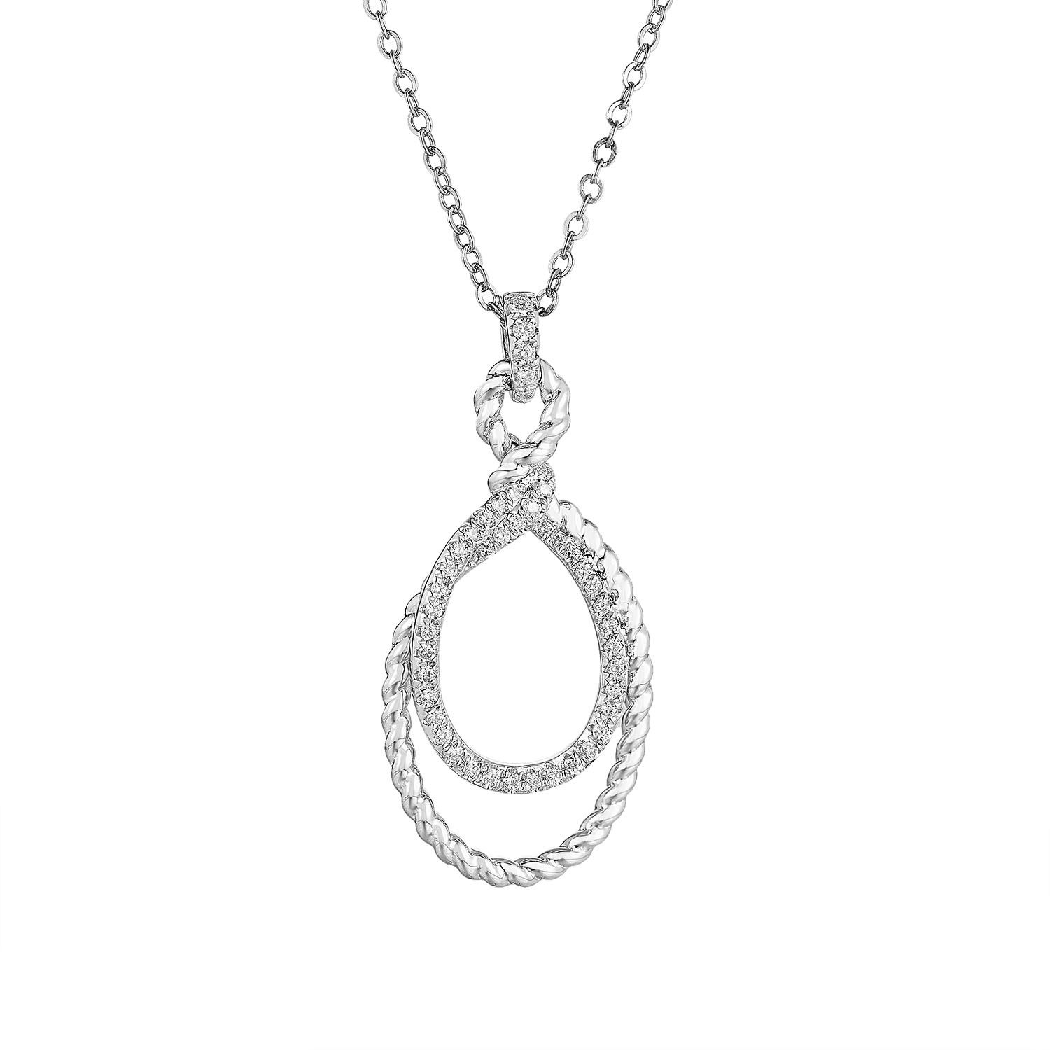 14K White Gold Natural Diamond  Pendant  MZ61539 Natural Diamond