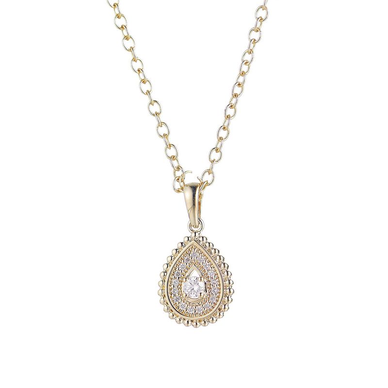14K Yellow Gold Natural Diamond  Pendant  MZ61248 Natural Diamond